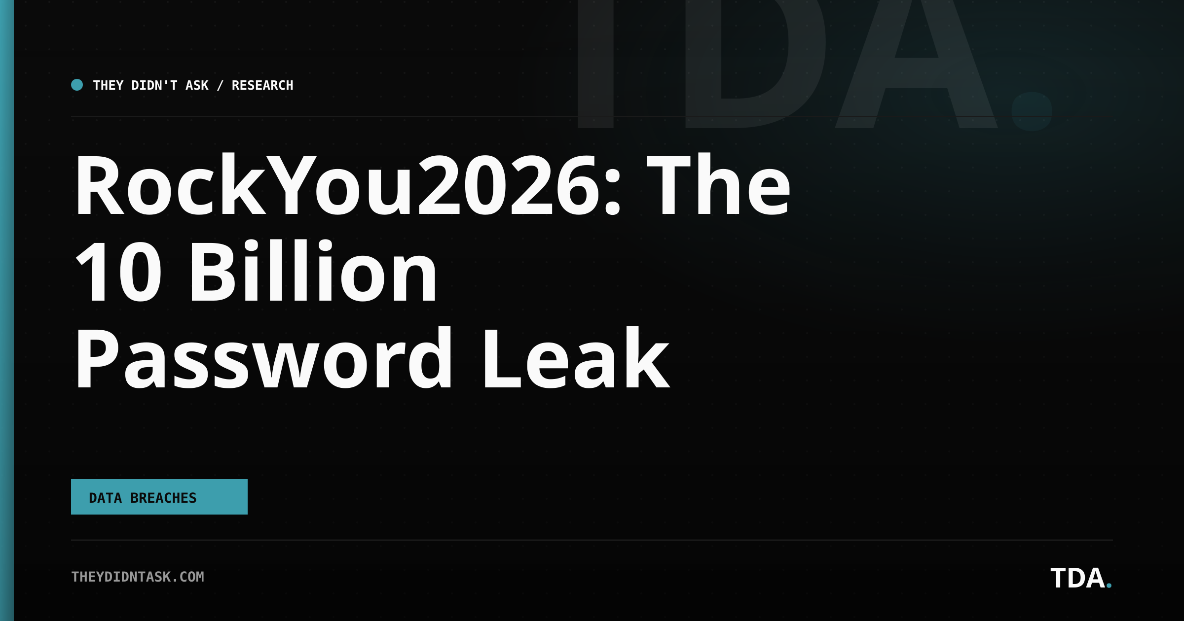 RockYou2026: The 10 Billion Password Leak