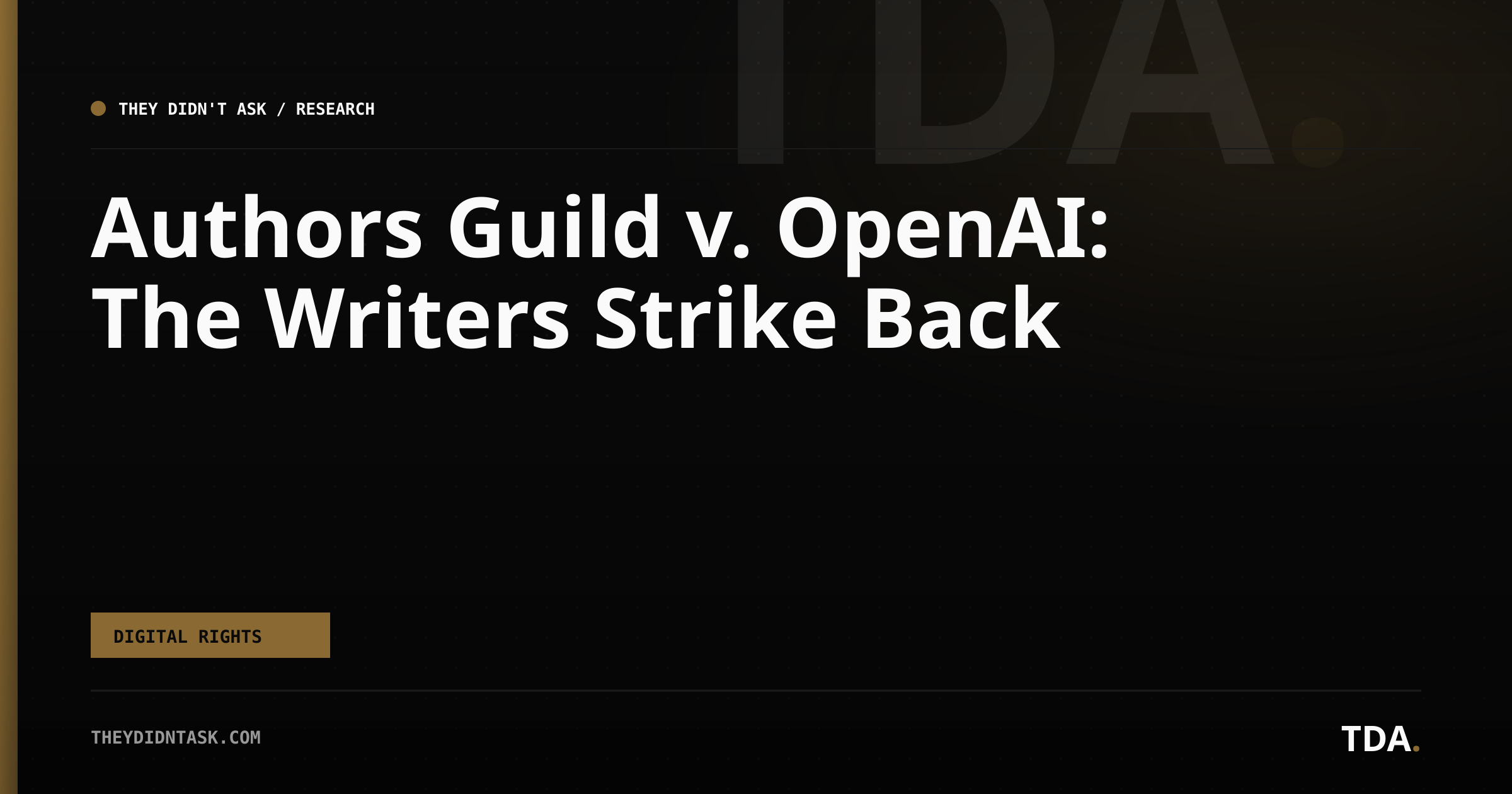 Authors Guild v. OpenAI: The Writers Strike Back