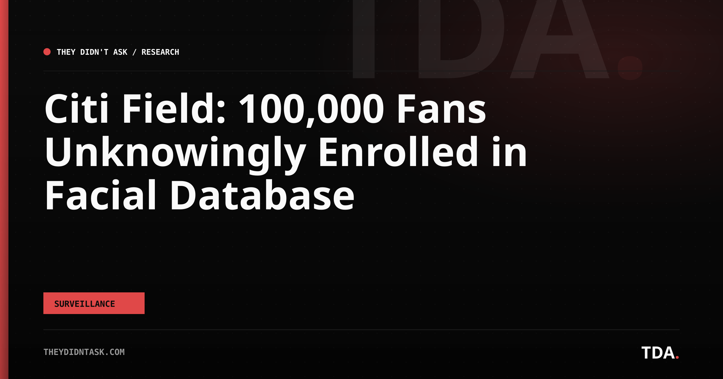 Citi Field: 100,000 Fans Unknowingly Enrolled in Facial Database