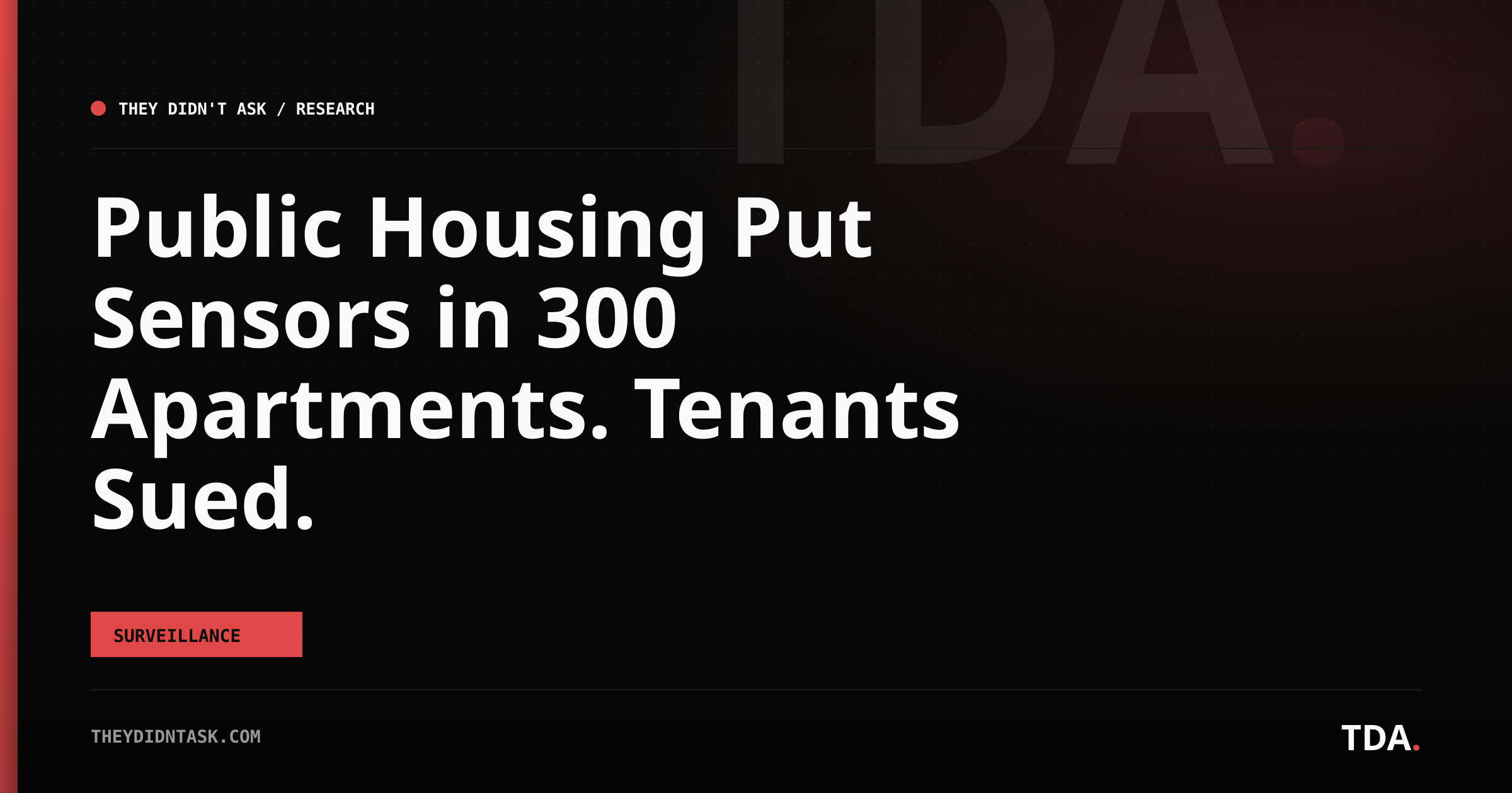Public Housing Put Sensors in 300 Apartments. Tenants Sued.