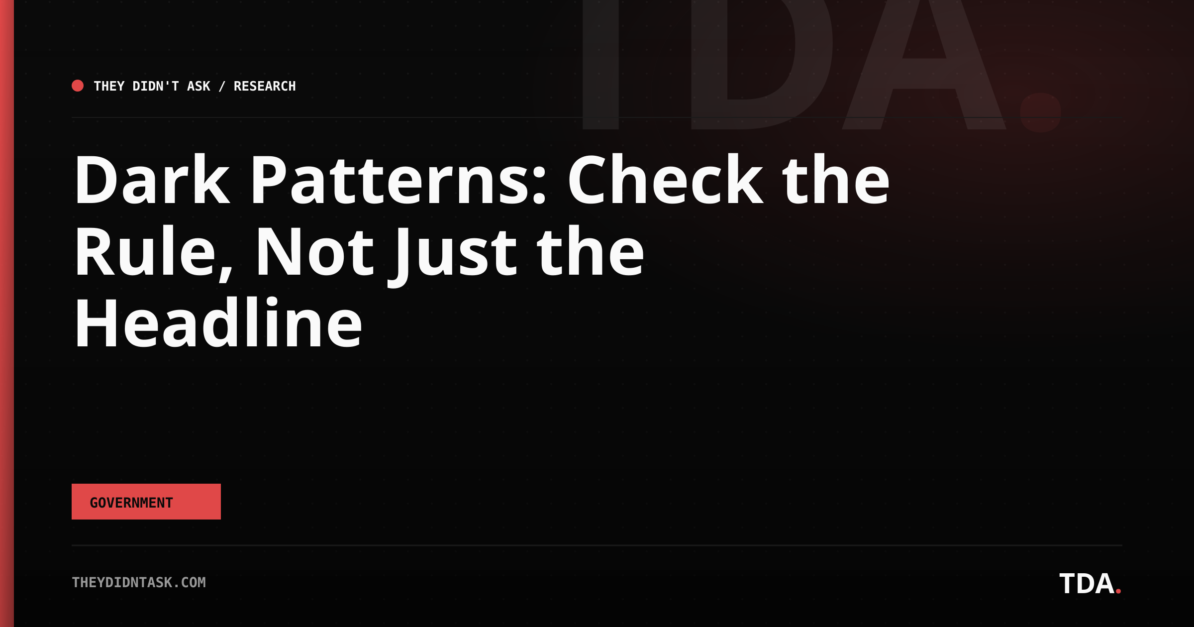 Dark Patterns: Check the Rule, Not Just the Headline