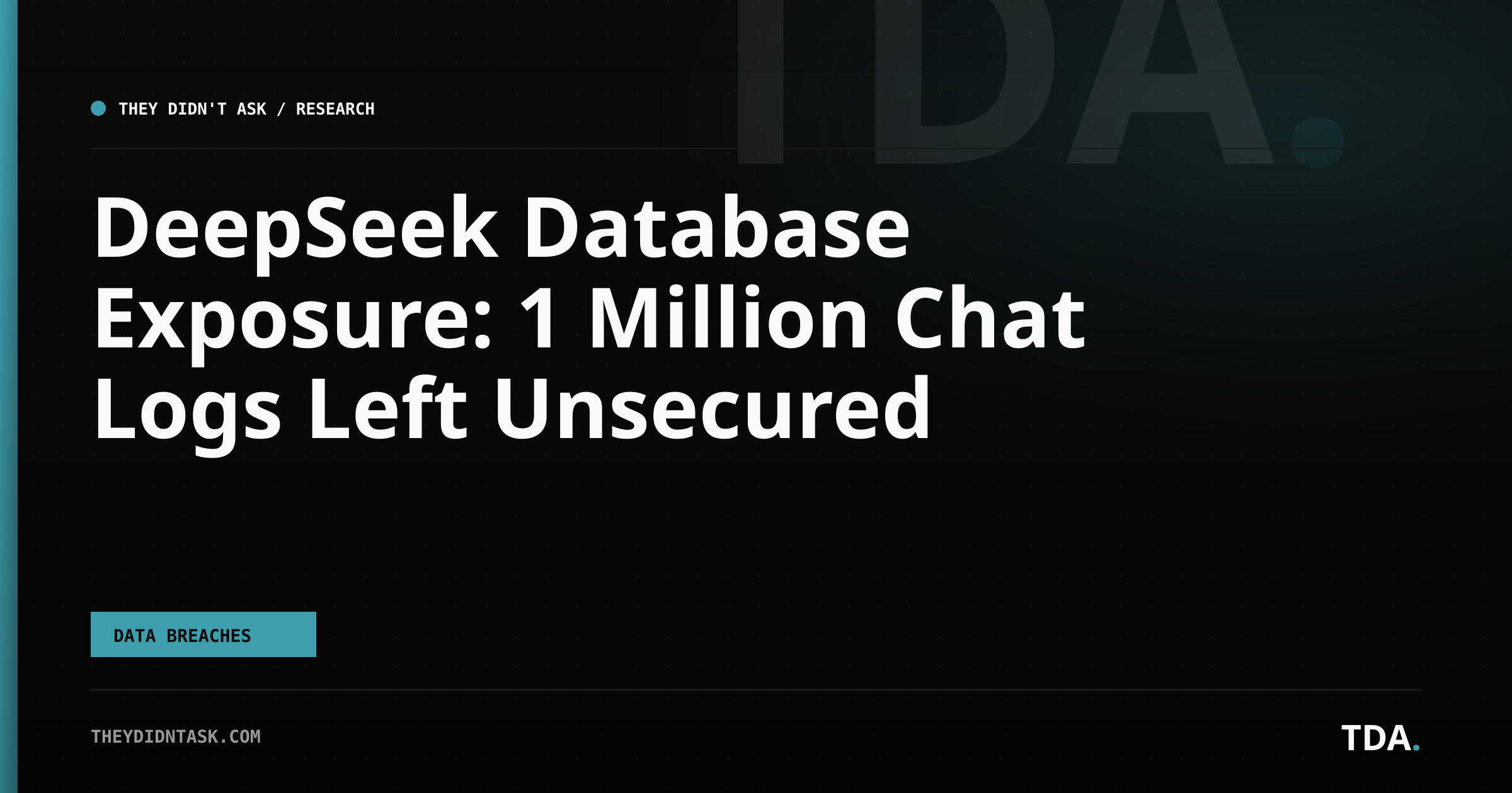 DeepSeek Database Exposure: 1 Million Chat Logs Left Unsecured