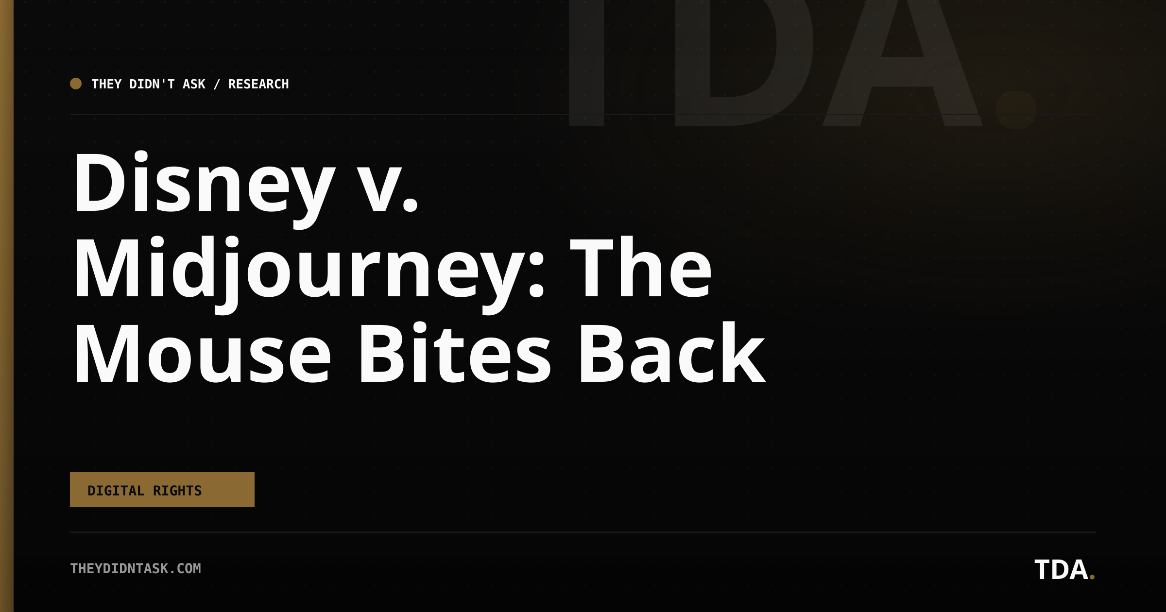 Disney v. Midjourney: The Mouse Bites Back