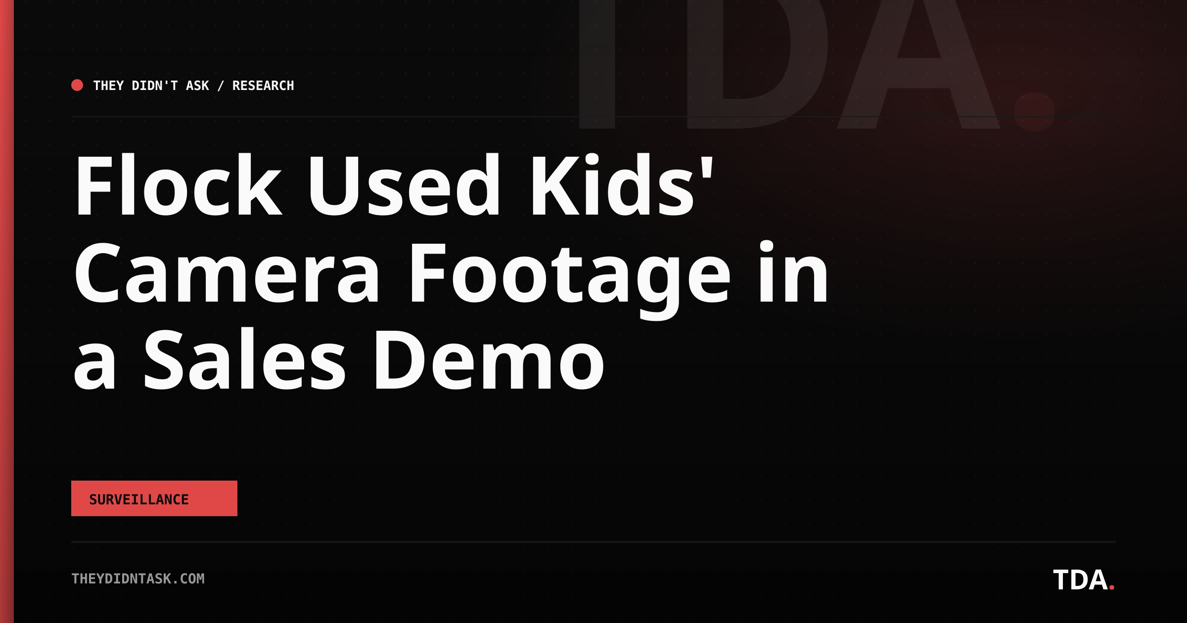 Flock Used Kids' Camera Footage in a Sales Demo