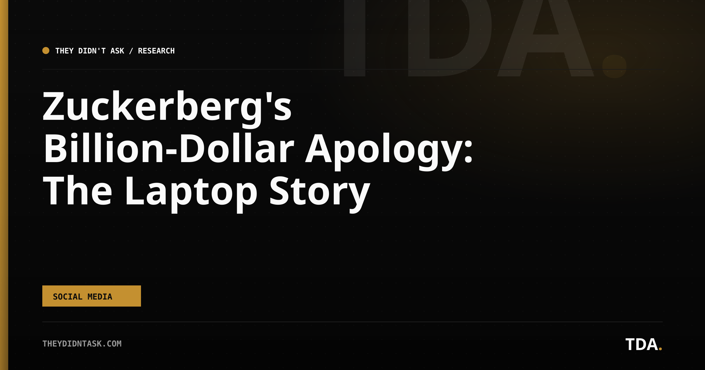 Zuckerberg's Billion-Dollar Apology: The Laptop Story