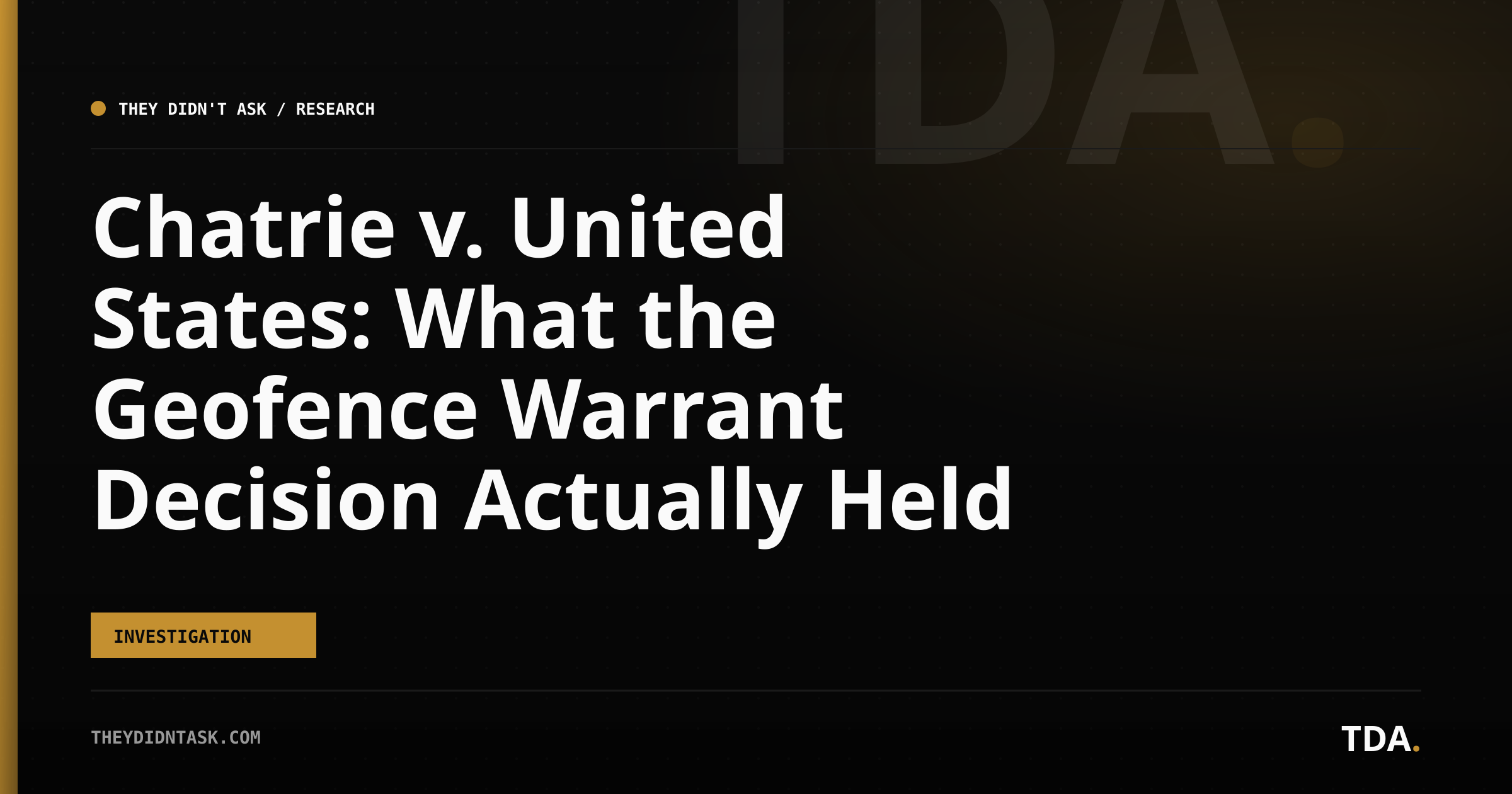 Chatrie v. United States: What the Geofence Warrant Decision Actually Held