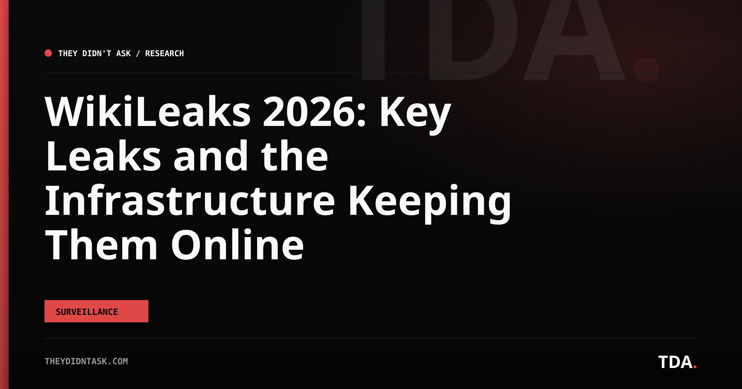 WikiLeaks 2026: Key Leaks and the Infrastructure Keeping Them Online
